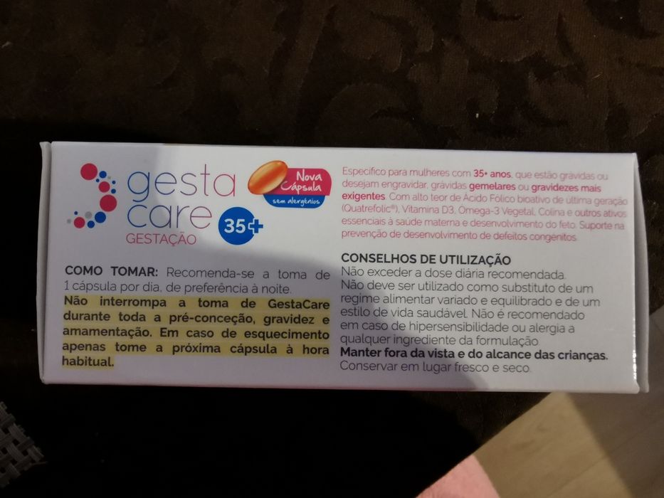 Suplemento Gestacare 35 +, apoio na gestação