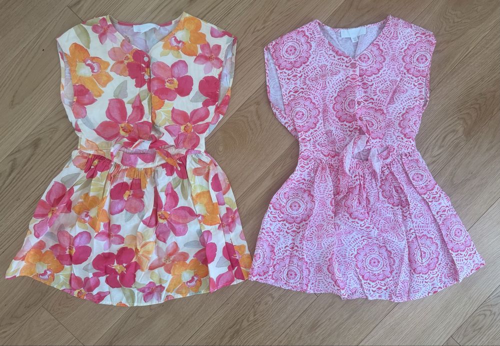 Dwie cienkie sukienki Zara rozmiar 131