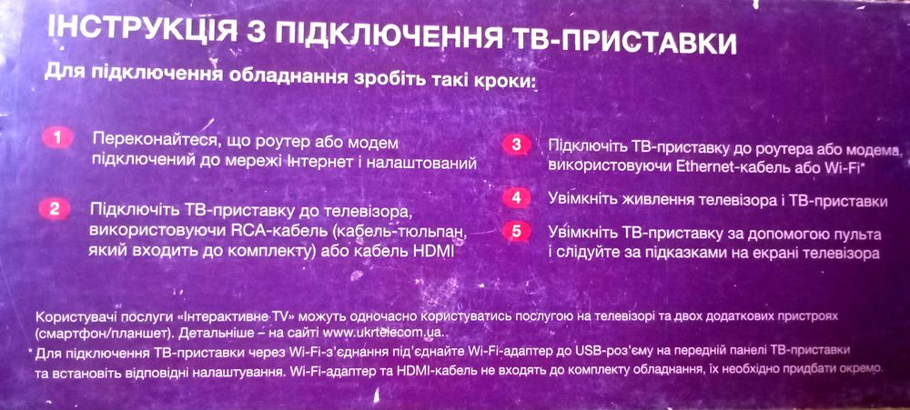 Смарт TV приставка Укртелеком