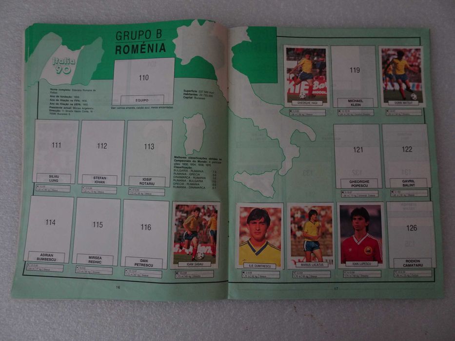 Caderneta de cromos de futebol Itália 90 - Euroflash faltam 185 cromos