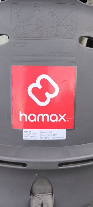 Hamax siesta cadeira de bicicleta Max 22kg
