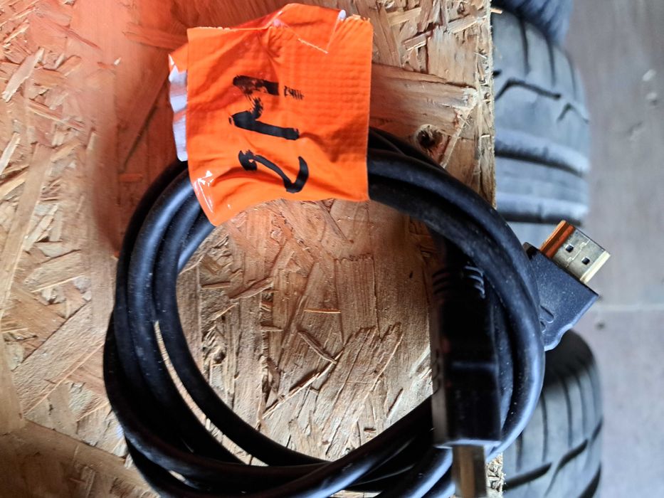 Kabel przewód HDMI przyłącza AUDIO WIDEO zlote srebrne końcówki 2m