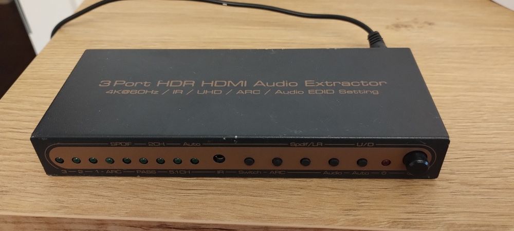 Extraktor audio HDMI do audio chinch i optical