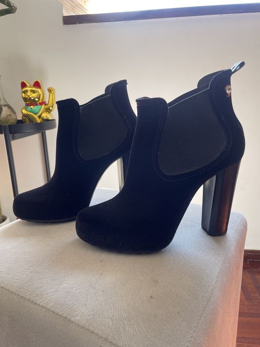 Botins pretos veludo da Lemon Jelly 37