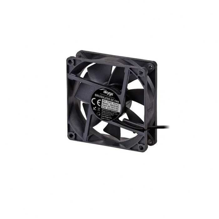 Zestaw 3x wentylator Akyga AW-8A-BK 8cm czarny Molex + 3pin