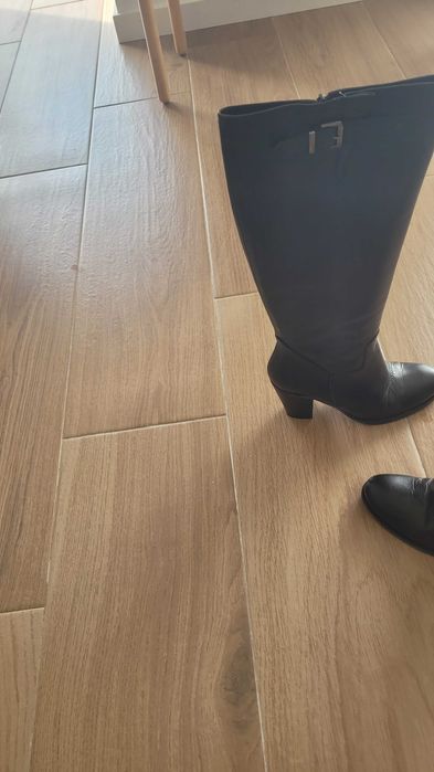 Bota Preta de cano alto nr 39 de Pele - Marca Bianca