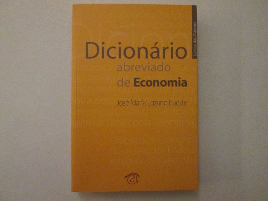Dicionário abreviado de Economia- José María Lozano Irueste