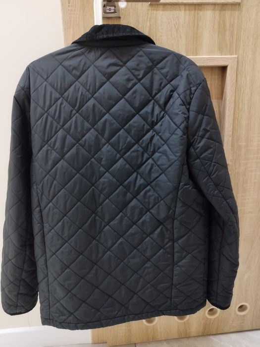 Elegancka pikowana kurtka przejściowa męska z kołnierzykiem M