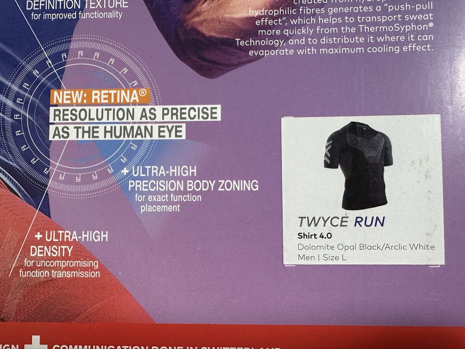 Футболка X-Bionic Twyce Run Shirt 4.0 Dolomite Opal Black/Arctic White