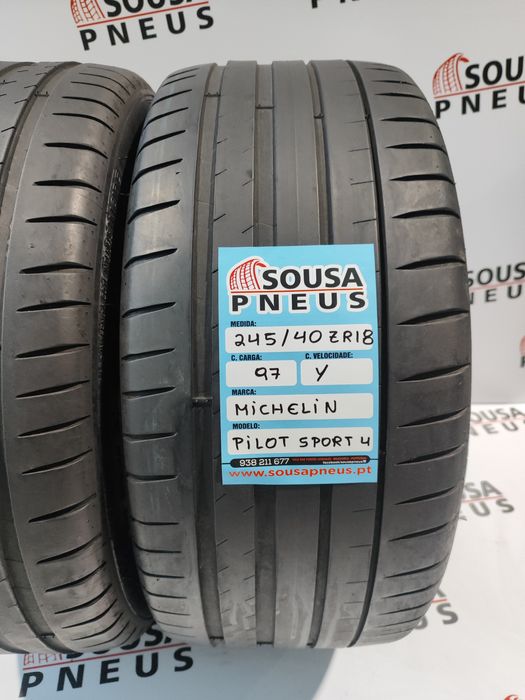 2 pneus semi novos 245-40R18 Michelin - Oferta dos Portes
