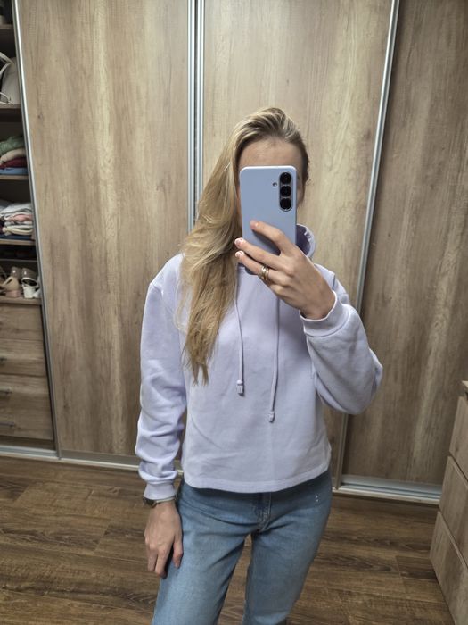 Asos bluza lawendowa XS 34 krótka