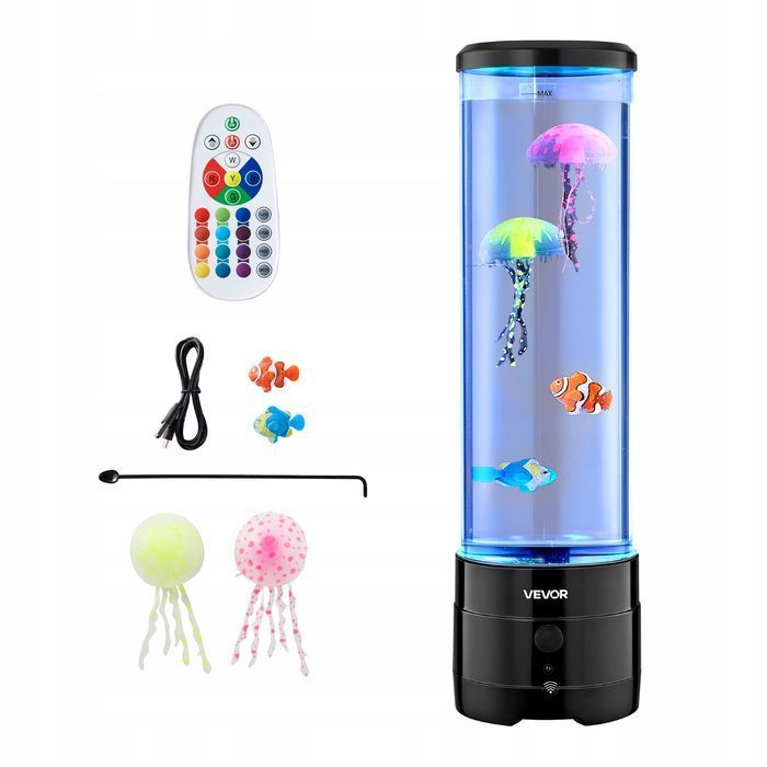 VEVOR lampa bąbelkowa 382MM 16 kolorów pilot głośnik bluetooth mocna