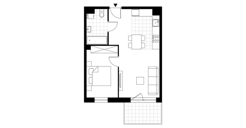 2-pokojowe mieszkanie 42 m² + balkon Bezpośrednio - Widok 4