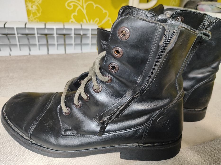 Ботинки, берцы, кожаные, на меху, 45р, в отличном состоянии, польс