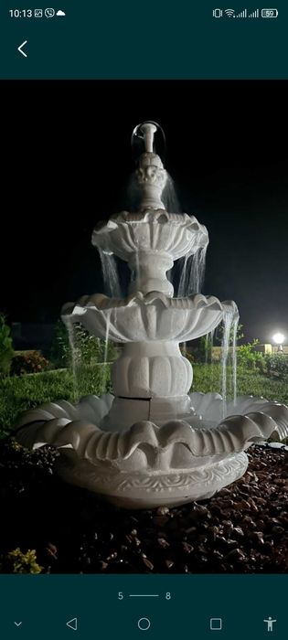 Фонтан садовий з мармурової крихти і високоякісного бетону Б550.