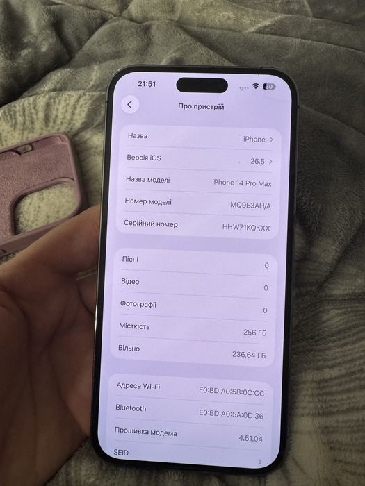 Iphone 14 pro max 256