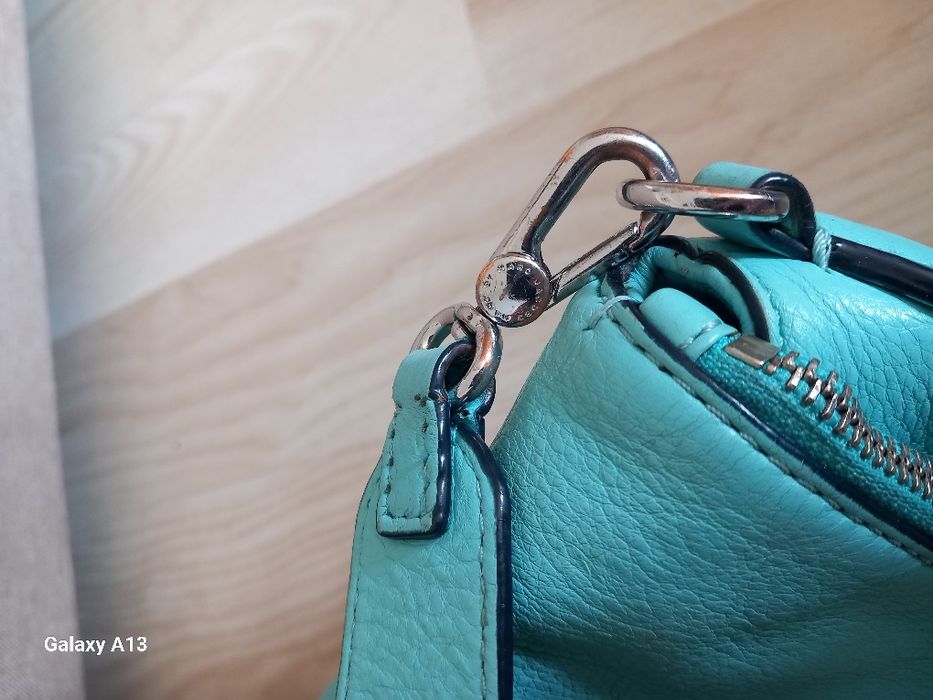 Marc Jacobs oryginalna skórzana torebka turkus