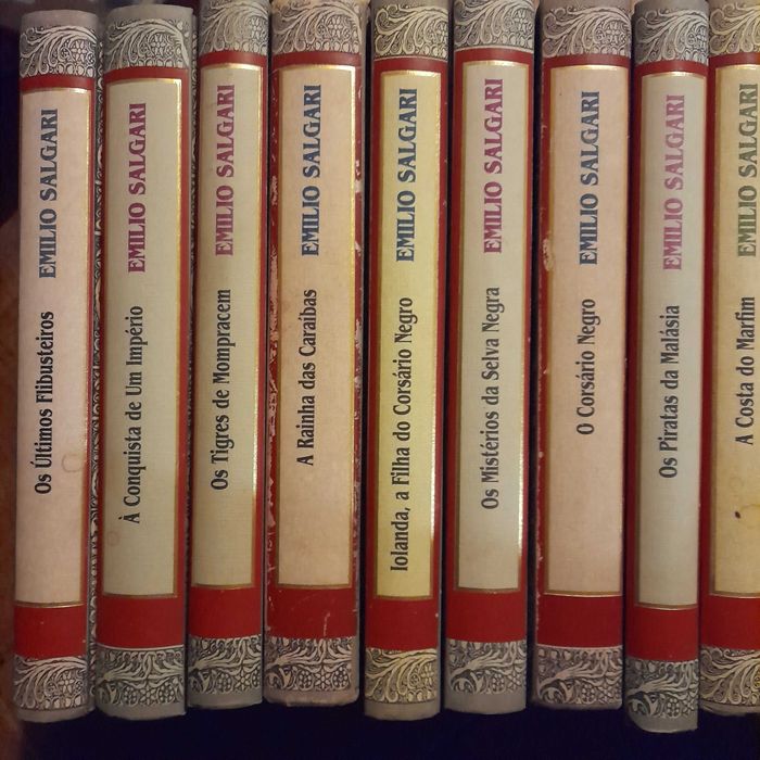 Livros Emílio Salgari - histórias juvenis tema piratas