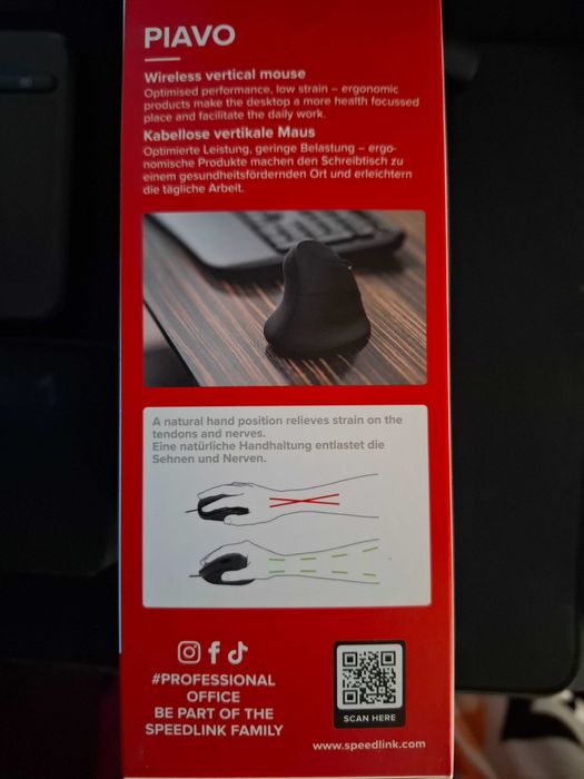 Ergonomiczna mysz SpeedLink PIAVO 2,4GHz