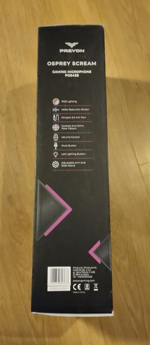 Mikrofon PREYON Osprey Scream RGB (POS43B)