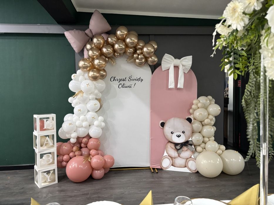 Ścianki z balonów - dekoracje na każdą okazję (wesela, chrzciny, 18)