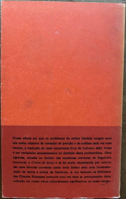 Galvano Della Volpe - Crítica do Gosto (Volume II)