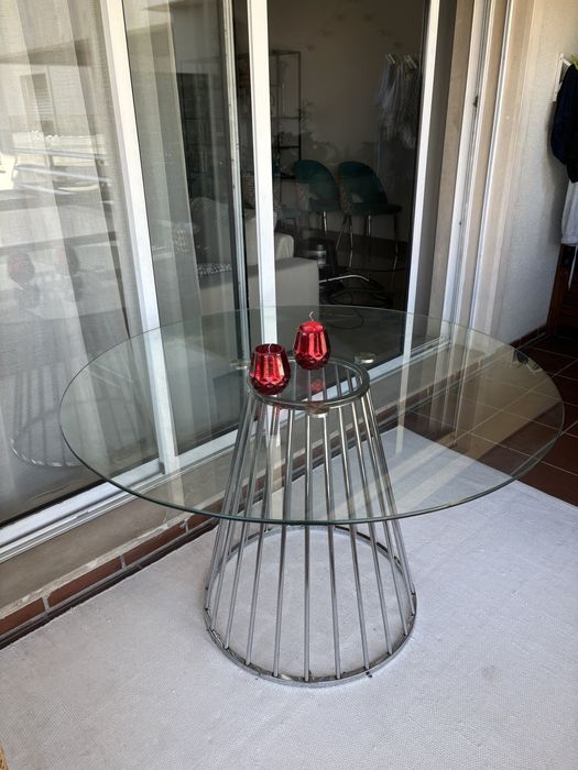 Mesa de vidro de sala jantar