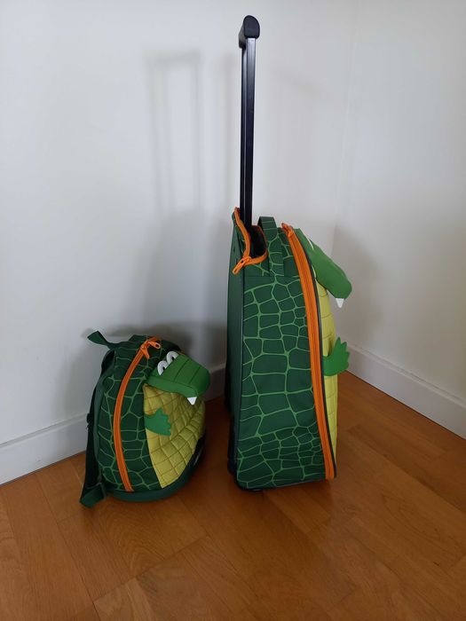 Walizka 50 cm i plecaczek Sammies by Samsonite krokodyl