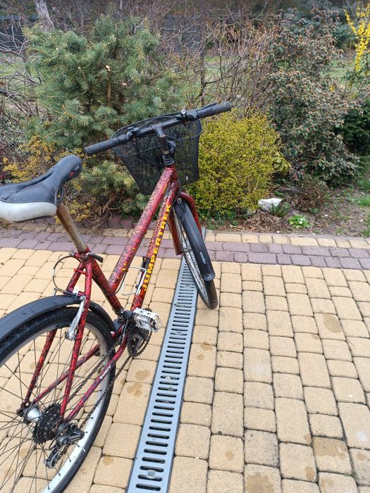 Rower górski z koszyczkiem
