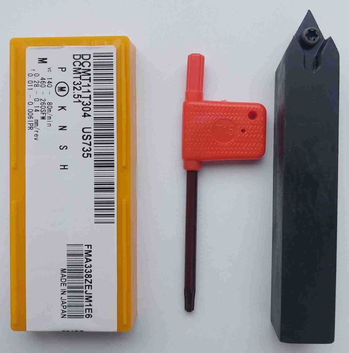 Токарный резец прямой 16х16 мм SDNCN1616H11 и 10 пластин DCMT11T304