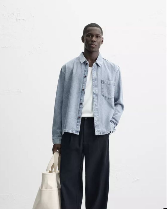 Чоловіча джинсова сорочка Zara