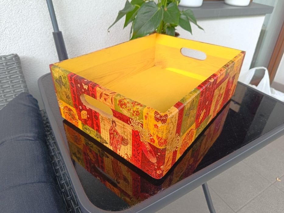 Pudełka drewniane ozdobione metodą decoupage