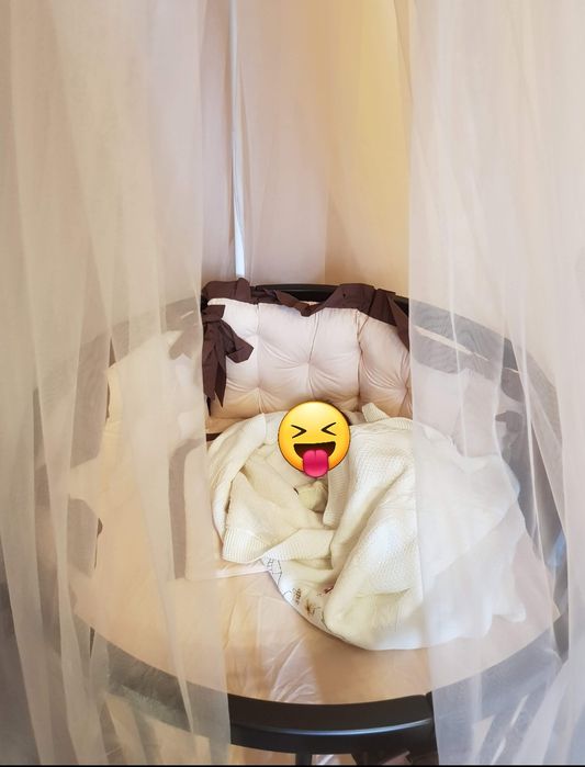 Ліжко дитяче, люлька, Ingward, оригінал. Балдахін, бортики, коса