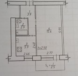Продаж 1к кв на пр.Шевченка