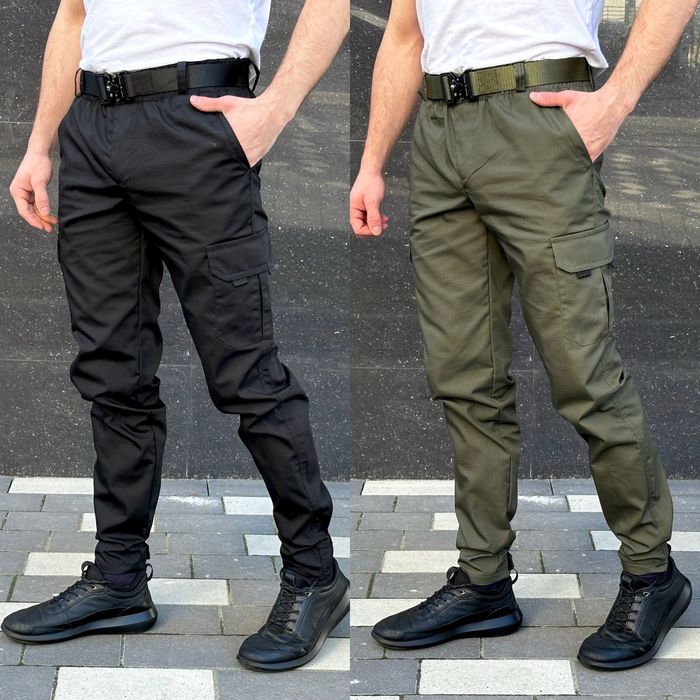 Штани карго Rextim basic чоловічі сині, чорні, олива, камуфляжні