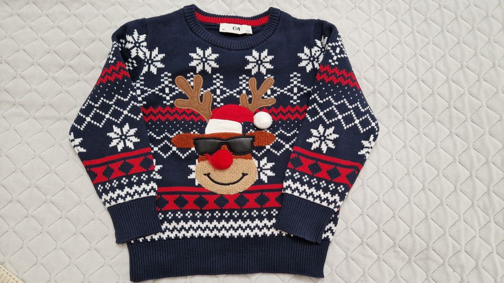 Sweterek świąteczny rozmiar 98, C&A