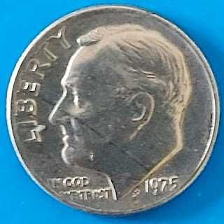 One Dime de 1975 dos USA Franklin Roosevelt