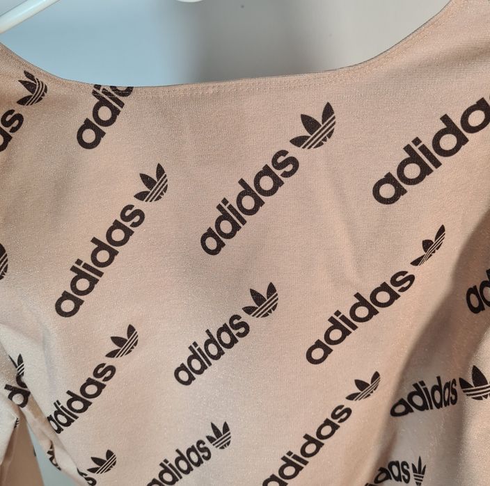 Koszulka adidas plus size brokatowa logowana  xxl