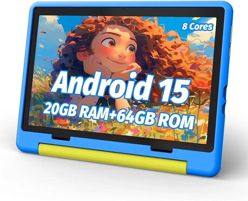 Tablet Urao Kids, tablet z Androidem 15 dla dzieci, 10-calowy ośmiordz