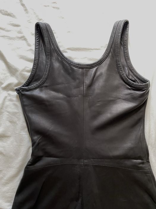 Helmut lang платье кожа (s)
