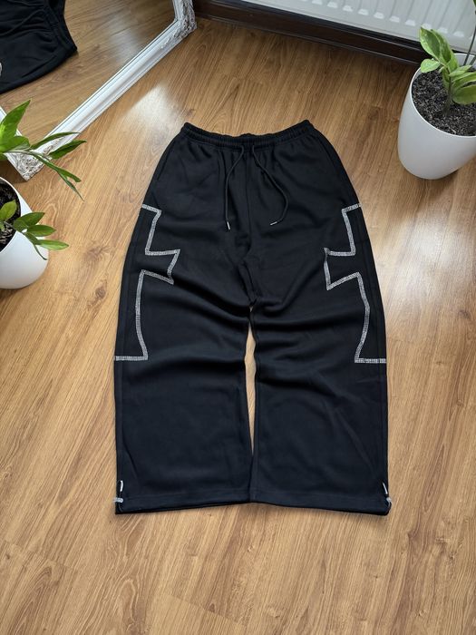 Широкі спортивні штани з стразами opium baggy sweatpants chrome hearts