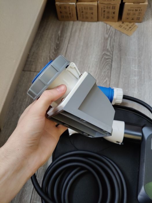 Зарядка New charger 7kw GBT 32A wifi гбт 3 / 5 метрів +32А авто з Китаю розетка, сумка Type 1 Tesla Type 2