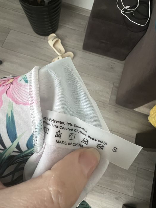 Strój kąpielowy 3w1 S bikini spódniczka push-up