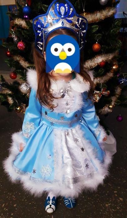 Новогодний карнавальный костюм Снегурочка.