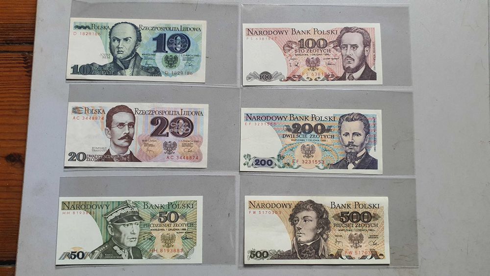 banknoty - prl - kolekcjonerskie