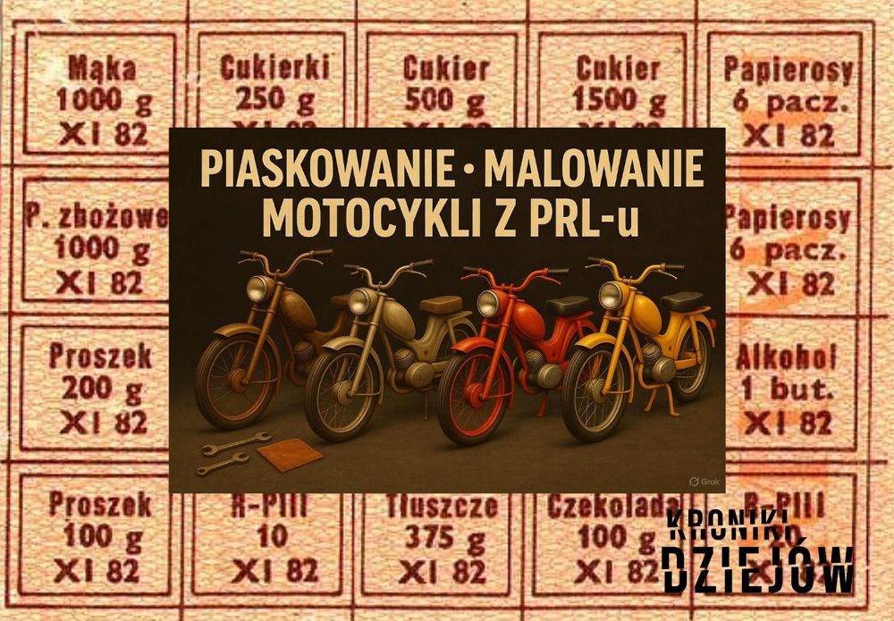 Piaskowanie i lakierowanie motocykli z PRL Simson WSK Komar  MZ