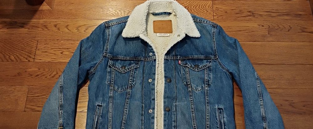 Kurtka Jeans Levi's Sherpa Ocieplana Miś Oryginalna Rozmiar S