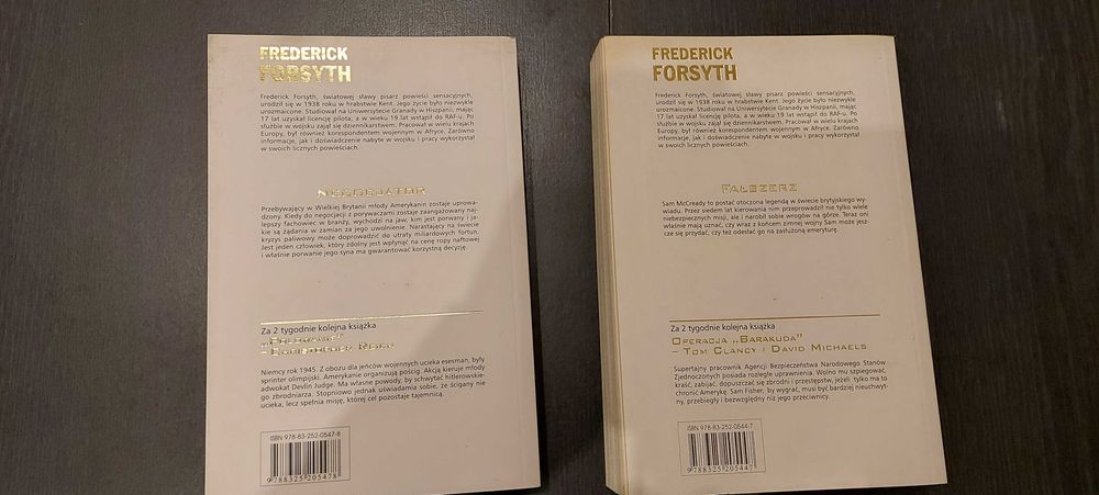 Frederick Forsyth,  Negocjator, Fałszerz, 2x książki