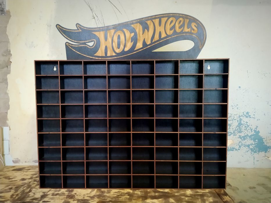 Поличка для машинок Hot Wheels хот вілс дісплей для моделей 1:64 гараж