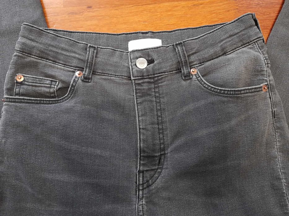 Jeansy dżinsy skiny rurki H&M bawełna wysoki stan r. 42